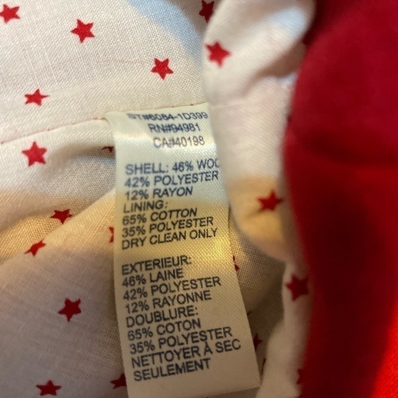 New Heritage 1981 Womens Wool-mix Coat Jacket Small Red Casual Crop Short - Picture 4 of 6